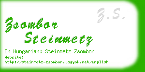 zsombor steinmetz business card